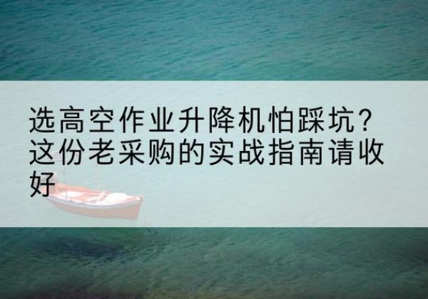 灵寿高空作业升降机厂家推荐-选高空作业升降机怕踩坑？这份老采购的实战指南请收好