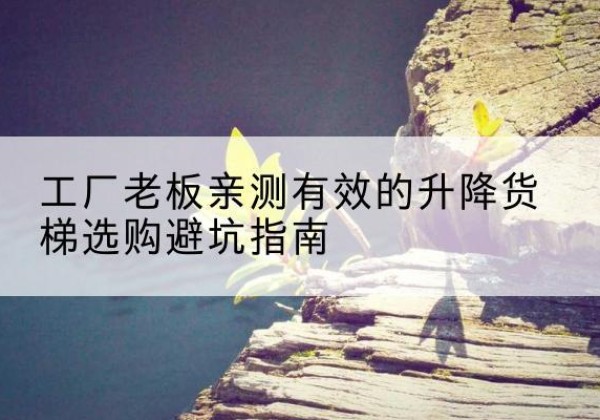灵寿升降货梯怎么选-工厂老板亲测有效的升降货梯选购避坑指南